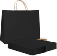 Darčekové tašky papierové tašky s čiernymi rúčkami