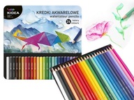 Akvarelové ceruzky v kovovej krabičke 24 farieb