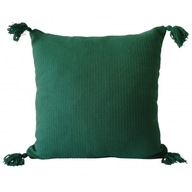 Boho obliečka na vankúš 100% bavlna strapce strapce 40x40 fľaša zelená Boho obliečka na vankúš 100% bavlna strapce strapce 40x40 fľaša zelená
