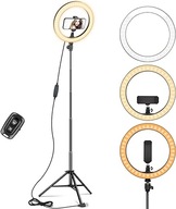 LED PRSTEŇOVÁ LAMPA NA LÍČENIE SO STOJÍKOM A DRŽIKOM NA DIAĽKOVÉ OVLÁDANIE TELEFÓNU LED PRSTEŇOVÁ LAMPA NA LÍČENIE SO STOJÍKOM A DRŽIKOM NA DIAĽKOVÉ OVLÁDANIE TELEFÓNU