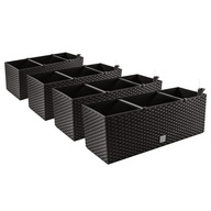 4x balkónový hrniec s hákmi DRTC500 umbr 4x balkónový hrniec s hákmi DRTC500 umbr