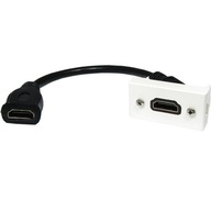 HDMI V 2.0 modul 45x22,5, 15cm lomený kábel HDMI V 2.0 modul 45x22,5, 15cm lomený kábel