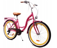 Krásny rám bicykla fogo 15 palcový ružový