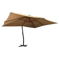 Závesný dáždnik s drevenou tyčou, 400x300 cm,
