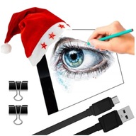 GRAFICKÁ TABLETA KRYSIACA DOSKA PODSVIETENÁ LED TABUĽA A4 Pauzovací papier + ZADARMO GRAFICKÁ TABLETA KRYSIACA DOSKA PODSVIETENÁ LED TABUĽA A4 Pauzovací papier + ZADARMO