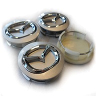 4 kryty kolies MAZDA 57 - 50 mm strieborné 4 kryty kolies MAZDA 57 - 50 mm strieborné
