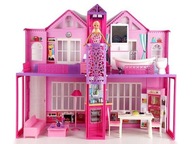 Veľký domček pre bábiky s výťahom, nábytok, svetlo pre bábiky