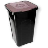 KOŠ NA ODPAD, NÁDOB NA ODPAD, 50L, HNEDÁ KOŠ NA ODPAD, NÁDOB NA ODPAD, 50L, HNEDÁ