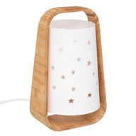 Biela prelamovaná nočná lampa pre deti s hviezdičkami