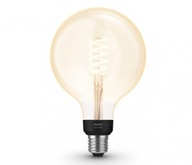 Biela inteligentná žiarovka Philips Hue Filament G125 E27