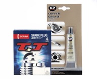 4x zapaľovacie sviečky Denso KJ16CR-L11 + mazivo 4x zapaľovacie sviečky Denso KJ16CR-L11 + mazivo