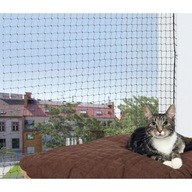 Ochranná sieť pre mačky na balkónové okno 4x3m ČIERNA