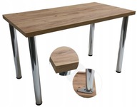 Stôl do jedálne, obývačky 100x60 dub craft/chróm