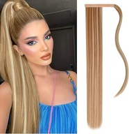 PONY Nástavec Predlžovací konský chvost 70 CM Ako prirodzený blond melír PONY Nástavec Predlžovací konský chvost 70 CM Ako prirodzený blond melír