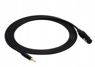 Červený mikrofónový kábel MC1730 3m J3.5 XLR