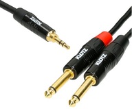 KÁBLOVÝ jack 3,5 - 2X jack 6,3 1,5 m AUDIO KLOTZ KÁBLOVÝ jack 3,5 - 2X jack 6,3 1,5 m AUDIO KLOTZ