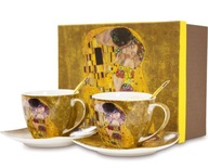 Šálka, šálky, 2 ks, šálky, podšálka, čajová lyžička, Gustav Klimt 110619 Šálka, šálky, 2 ks, šálky, podšálka, čajová lyžička, Gustav Klimt 110619