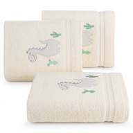 Detský uterák 70x140 krémový dinosaurus 450g/m2 Detský uterák 70x140 krémový dinosaurus 450g/m2