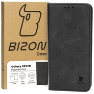 Ekologické kožené klopové puzdro Bizon pre Galaxy S23 FE, puzdro, puzdro
