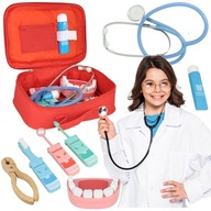 LEKÁRSKA SÚPRAVA Little Doctor DREVENÁ XXL taška na stetoskop zubára LEKÁRSKA SÚPRAVA Little Doctor DREVENÁ XXL taška na stetoskop zubára