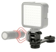 Rail 1/4 Gimbal držiak pre LED lampu a mikrofón Rail 1/4 Gimbal držiak pre LED lampu a mikrofón