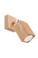 Nástenná lampa KEKE z dubového dreva GU10 štvorcové tienidlo lampy Nástenná lampa KEKE z dubového dreva GU10 štvorcové tienidlo lampy