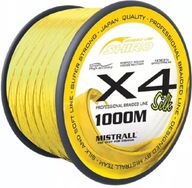 Spletená MISTRALL FLUO SHIRO X4 1000m 0,17mm Spletená MISTRALL FLUO SHIRO X4 1000m 0,17mm