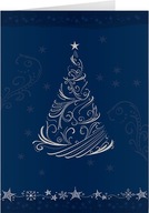 Vianočný stromček Vianočná pohľadnica bez želaní roztomilá KBT137