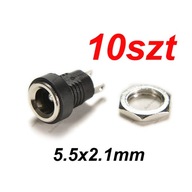 Montážna zásuvka 5,5mm 2,1mm 12V 3A 10ks Montážna zásuvka 5,5mm 2,1mm 12V 3A 10ks