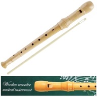 Detská drevená flauta rovná, 8 otvorov, 1 STARPAK 515288
