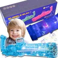 PIŠTOĽ BUBBLE 36cm na mydlové bubliny VEĽKÁ BAZOOKA XXL + TEKUTÉ PIŠTOĽ BUBBLE 36cm na mydlové bubliny VEĽKÁ BAZOOKA XXL + TEKUTÉ