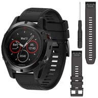 Garmin Fenix 5 Plus | Silikónový remienok | čierna Garmin Fenix 5 Plus | Silikónový remienok | čierna