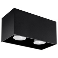 Stropné svietidlo SOLLUX QUAD MAXI čierne 2 x GU10 SL.0381 Stropné svietidlo SOLLUX QUAD MAXI čierne 2 x GU10 SL.0381