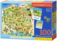 Castorland Puzzle 100 ks Náučná mapa Poľska Castorland Puzzle 100 ks Náučná mapa Poľska