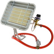 Plynový sálavý ohrievač na redukcii hadice solárneho valca