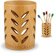 Bambusový pohár na príslušenstvo na čistenie zubov