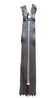 Jemný kovový zips, 20 cm ČIERNA