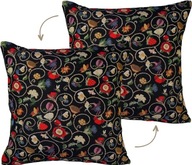 Jarná obliečka na vankúš esy floresy 40x40 čierna gobelínová elegantná tkaná Jarná obliečka na vankúš esy floresy 40x40 čierna gobelínová elegantná tkaná