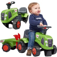 FALK Baby Claas Tractor Green s prívesom + a