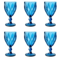 Sada pohárov na víno 250ml ELISE BLUE 6 ks