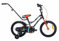 16 palcový bicykel Tiger pre chlapca s posúvačom, čierno-oranžový - tu