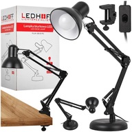 LED školská stolová lampa na kreslenie ČIERNA pre E27 STOLNÁ RUKOJEŤ Stôl LED školská stolová lampa na kreslenie ČIERNA pre E27 STOLNÁ RUKOJEŤ Stôl