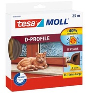 TESA Gumové tesnenie PROFIL D 25m 9mm hnedé TESA Gumové tesnenie PROFIL D 25m 9mm hnedé