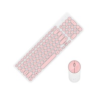 Bezdrôtová myš s klávesnicou ružová 2,4G roztomilá