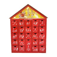 Slávnostný červený drevený kalendár