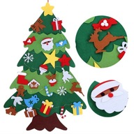 Urob si sám plstený vianočný stromček s ozdobami 97 cm F0220