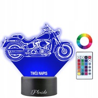 Názov nočnej lampy CHOPPER MOTOR LED 3D gravírovanie Názov nočnej lampy CHOPPER MOTOR LED 3D gravírovanie