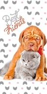 70x140 Plážová osuška CAT CATS MAŤAŤ BEST FRIEND 70x140 Plážová osuška CAT CATS MAŤAŤ BEST FRIEND