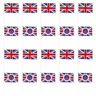 Mini UK mávanie vlajkami malé Spojené kráľovstvo 20 ks