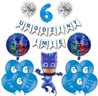 Sada balónikov PJ Masks Banner 6 Meno k narodeninám